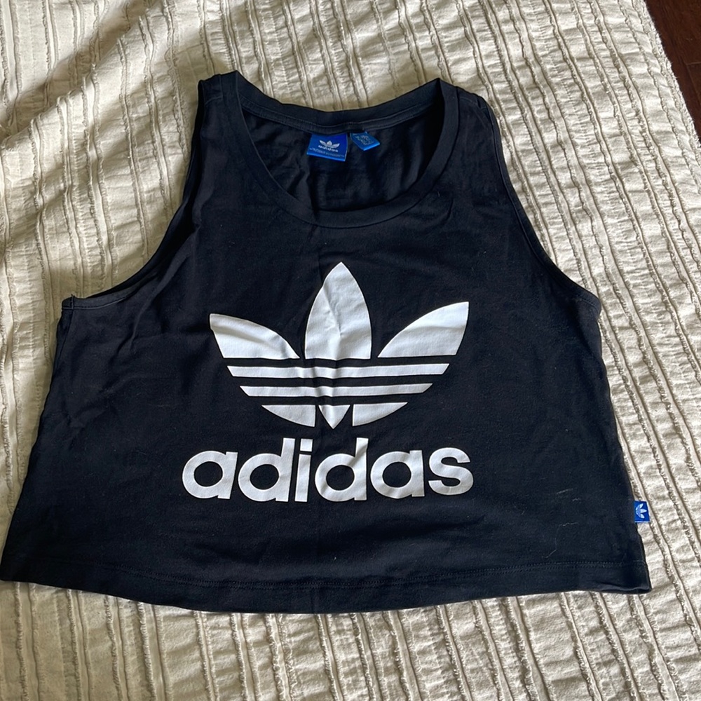 Adidas crop workout tank top